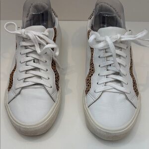 Madewell Sidewalk Size 9.5 Low-Top Sneakers spotted calf hair Spot Dot" *FLAW*